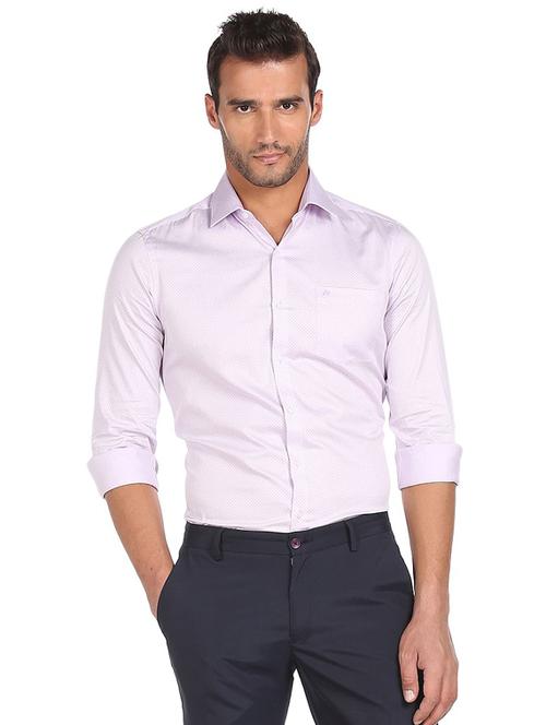 lavender printed casual shirt - 18543335 - Very Small Image - 1