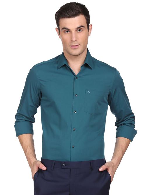teal green solid shirt - 18543344 - Very Small Image - 1
