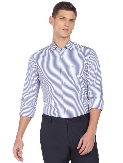 blue striped formal shirt - 18543353 - Very Small Image - 1