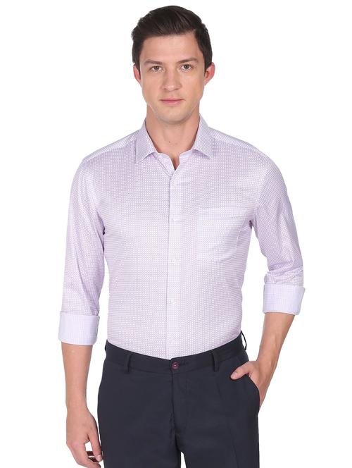 lavender checkered formal shirt - 18543417 - Very Small Image - 1
