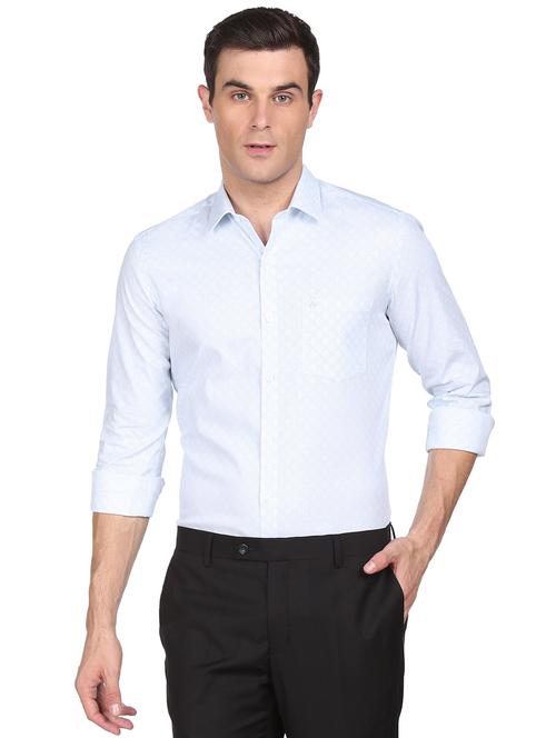 light blue printed casual shirt - 18543528 - Very Small Image - 1