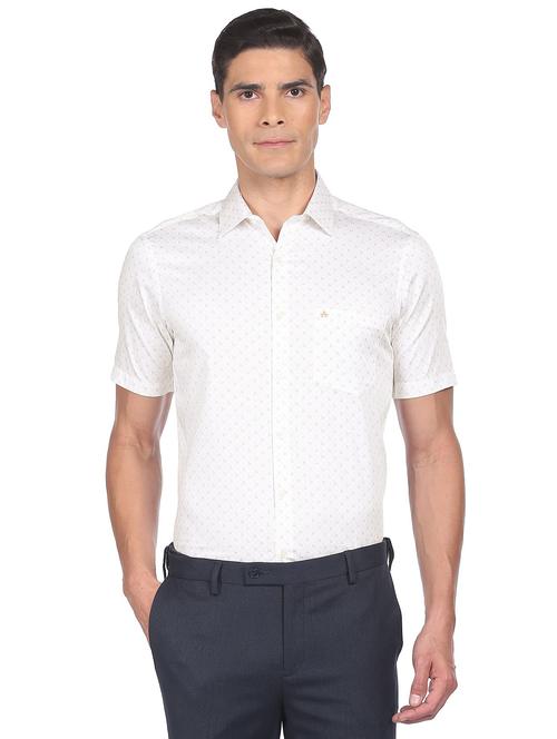mens micro print casual shirt - 18543529 - Very Small Image - 1