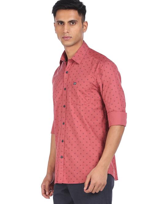 pink printed casual shirt - 18543743 - Very Small Image - 1