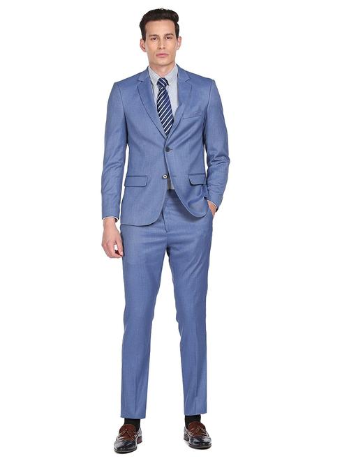 notched neck single breasted suit - 18544257 - Very Small Image - 1