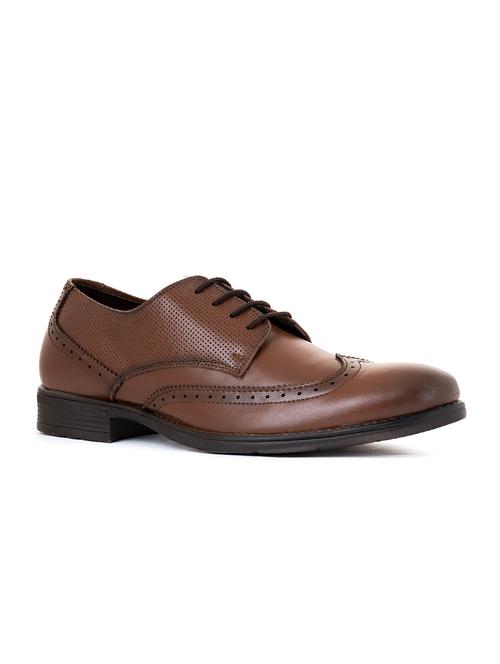 mens brown lace-up derby - 18544455 - Very Small Image - 1