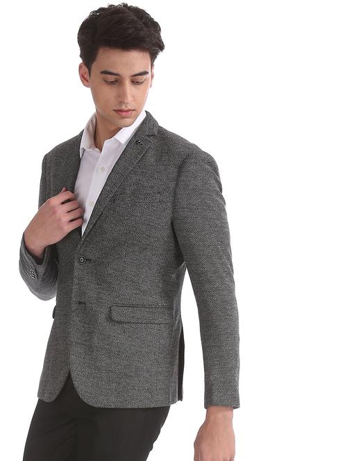 lapel neck single breasted casual blazer - 18544495 - Very Small Image - 1