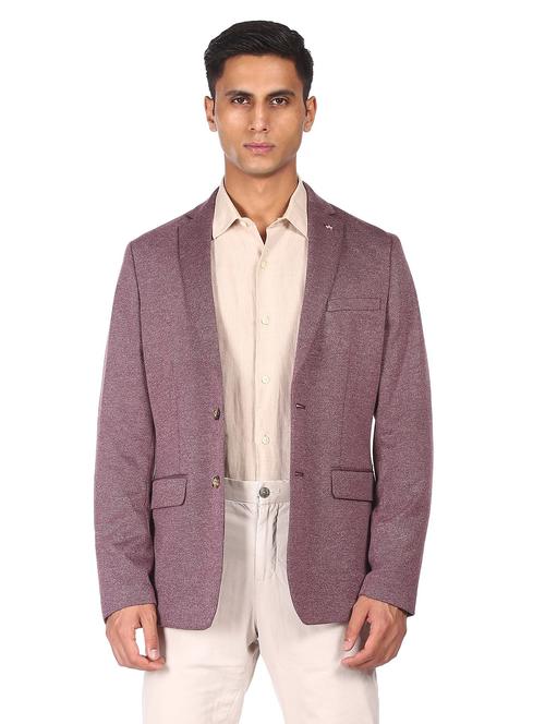 lapel neck single breasted casual blazer - 18544530 - Very Small Image - 1