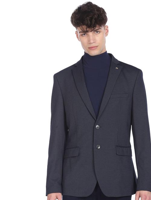 lapel neck single breasted casual blazer - 18544580 - Very Small Image - 1