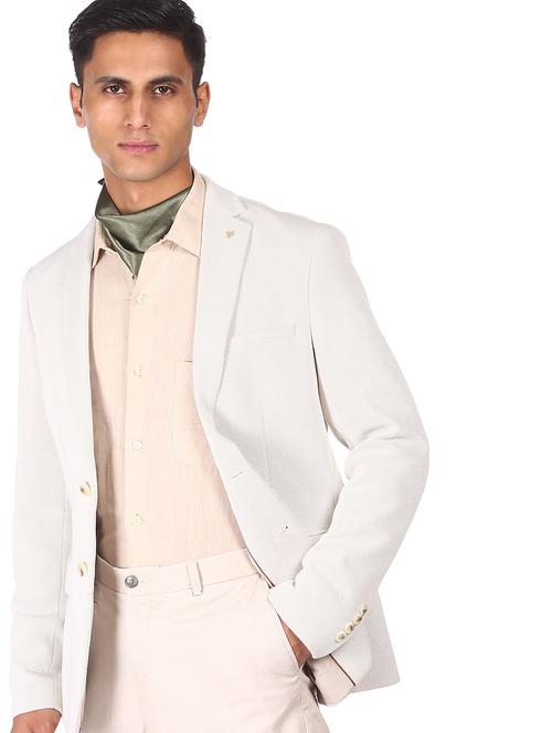 lapel neck single breasted casual blazer - 18544582 - Very Small Image - 1