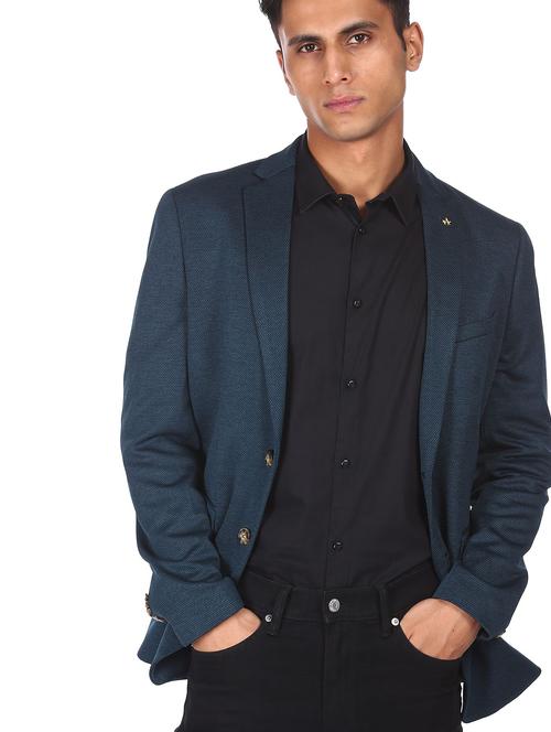 lapel neck single breasted casual blazer - 18544583 - Very Small Image - 1