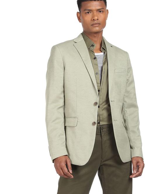 lapel neck single breasted casual blazer - 18544618 - Very Small Image - 1