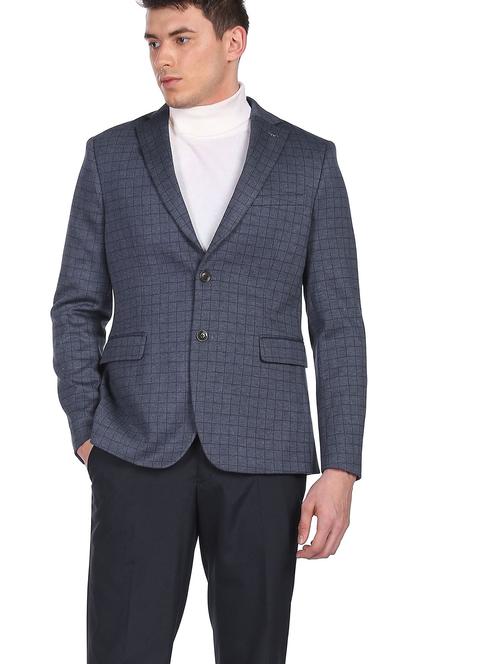 lapel neck single breasted casual blazer - 18544624 - Very Small Image - 1