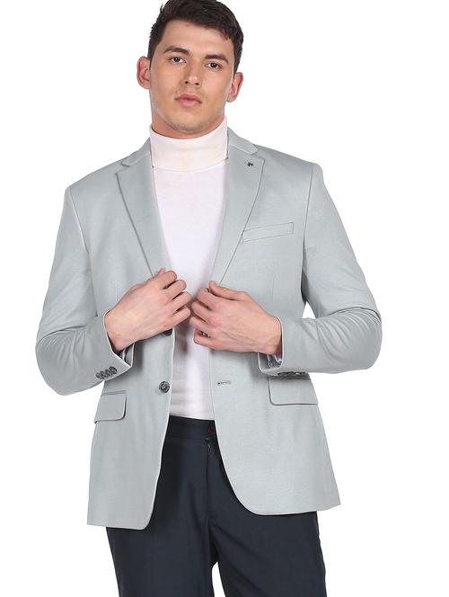 lapel neck single breasted casual blazer - 18544631 - Very Small Image - 1