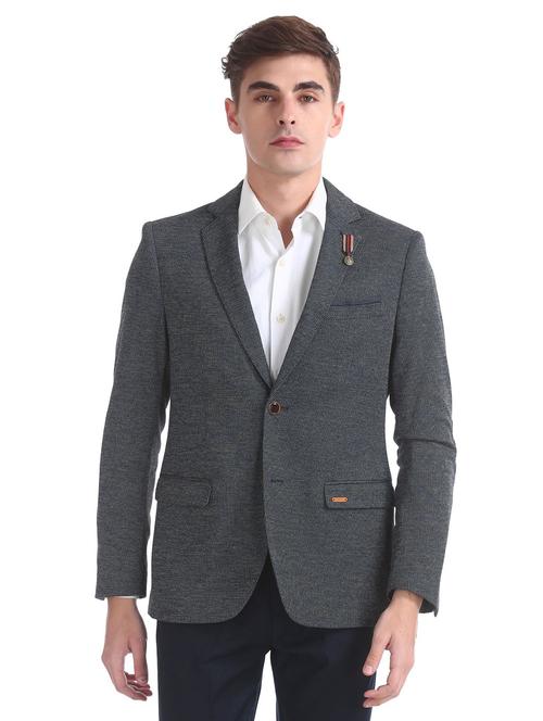 lapel neck single breasted casual blazer - 18544636 - Very Small Image - 1