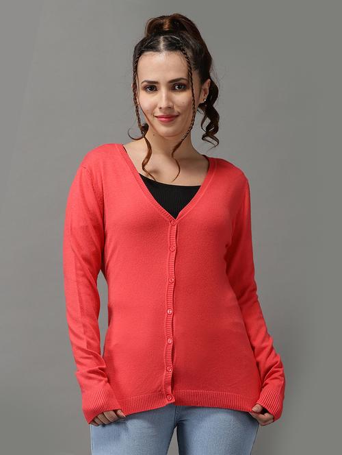 v-neck solid cardigan - 18545194 - Very Small Image - 1