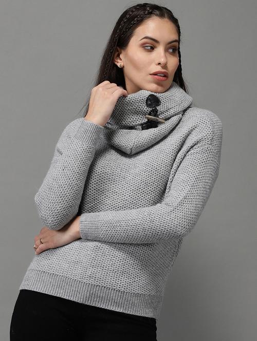 cowl neck solid pullover - 18545203 - Very Small Image - 1
