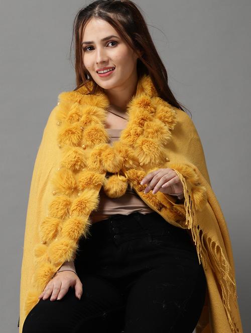 pom pom embellished poncho - 18545235 - Very Small Image - 1