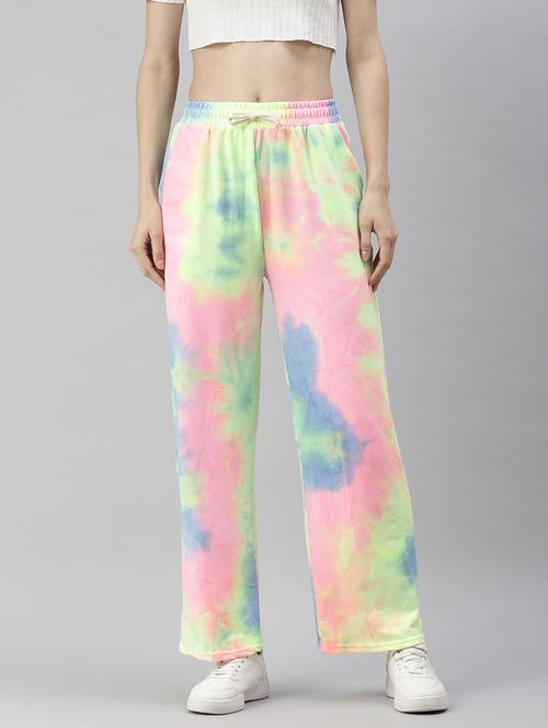 drawstring waist tie & dye track pant - 18545274 - Very Small Image - 1