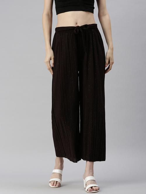 tie front wide leg trouser - 18545333 - Very Small Image - 1