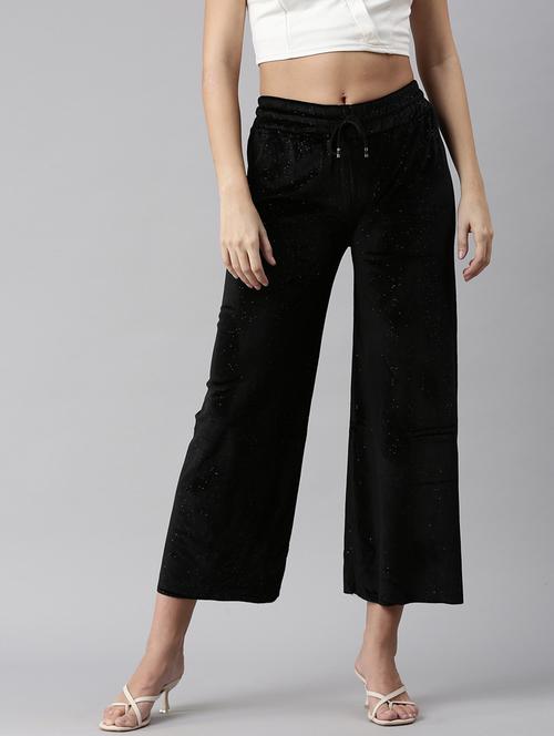 drawstring waist solid trouser - 18545335 - Very Small Image - 1
