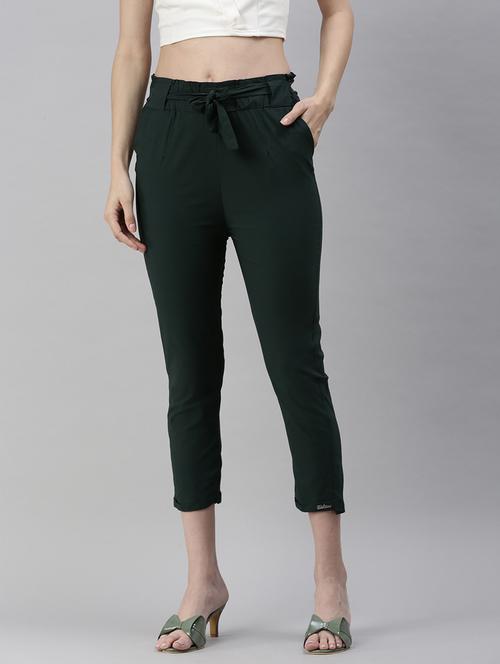 tie front solid trouser - 18545345 - Very Small Image - 1
