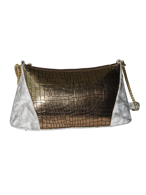 gold textured regular sling bag - 18546437 - Very Small Image - 1