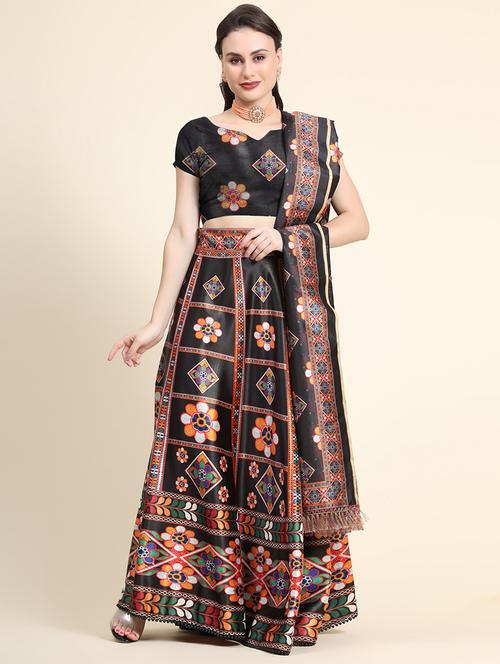 printed lehenga choli with dupatta - 18546523 - Very Small Image - 1