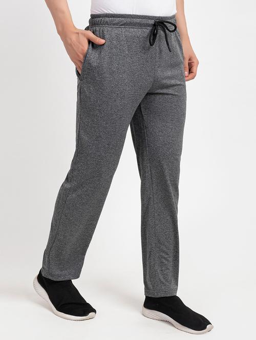 drawstring waist melange track pant - 18546798 - Very Small Image - 1