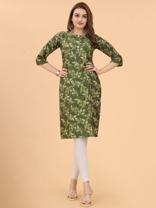printed straight kurta - 18547109 - Very Small Image - 1