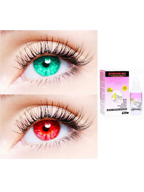unisex set of 2 contact lenses with travel kit - 18547280 - Very Small Image - 1