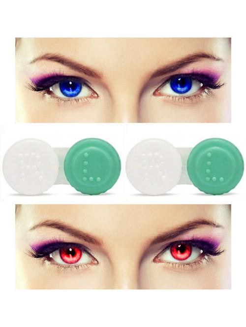 unisex set of 2 contact lenses with 2 case - 18547281 - Very Small Image - 1