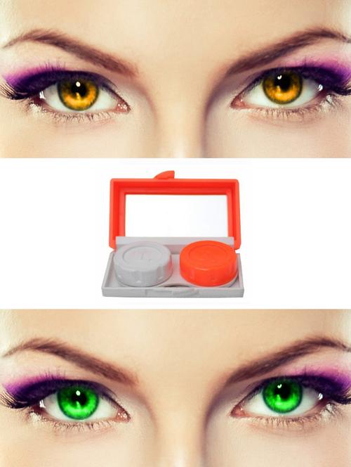 unisex set of 2 contact lenses with travel kit - 18547283 - Very Small Image - 1