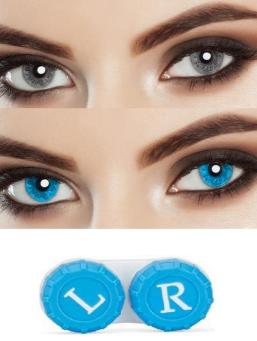 unisex set of 2 contact lenses with case - 18547315 - Very Small Image - 1