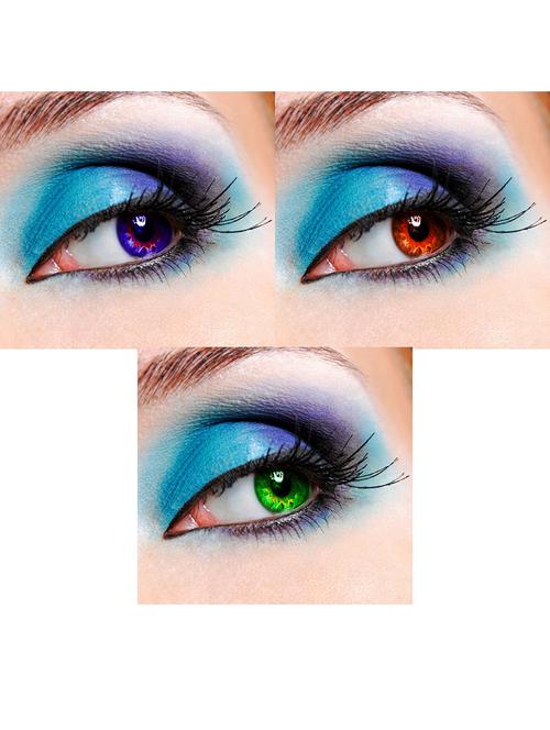 unisex set of 3 contact lenses - 18547323 - Very Small Image - 1