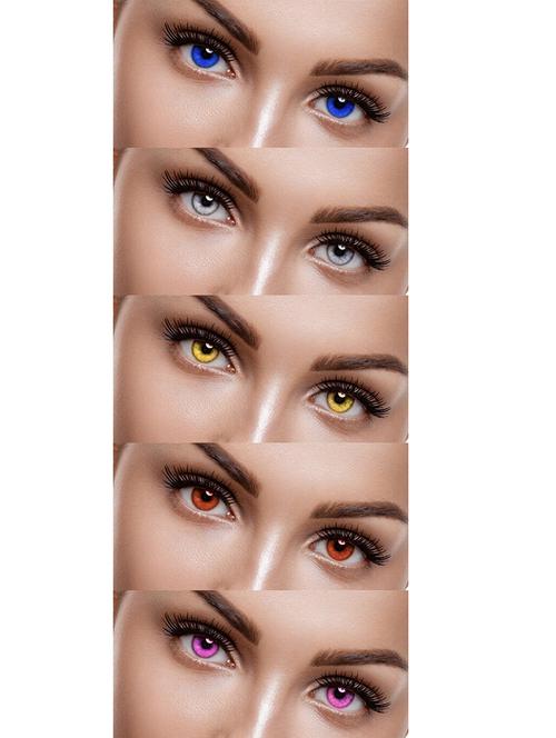 unisex set of 5 contact lenses - 18547329 - Very Small Image - 1