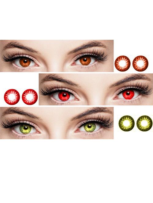 unisex set of 3 contact lenses - 18547351 - Very Small Image - 1