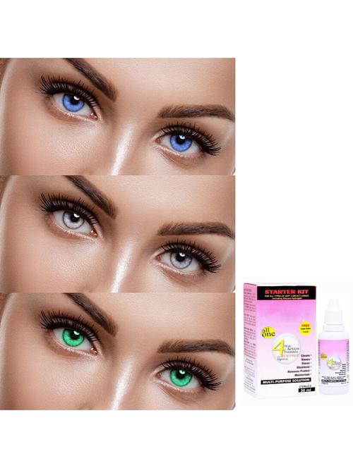 unisex contact lenses with solution - 18547425 - Very Small Image - 1
