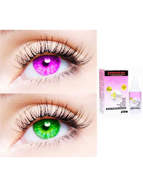 unisex contact lenses with solution - 18547429 - Very Small Image - 1