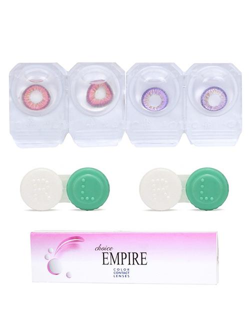 red-violet 2 pair colored contact lens with 2 case (0 power) - 18548525 - Very Small Image - 1