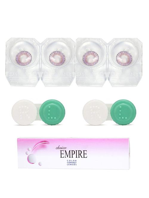 voilet 2 pair colored contact lens with 2 case (0 power) - 18548655 - Very Small Image - 1