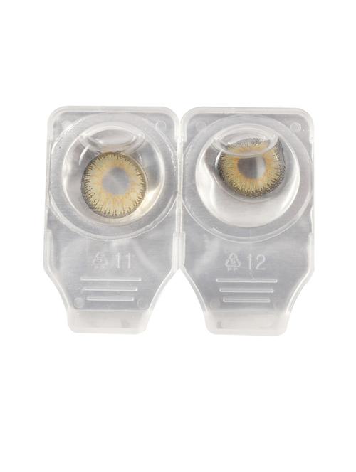 unisex 1 pair zero power monthly contact lens without solution - pure hazzle color lens - 18549156 - Very Small Image - 1