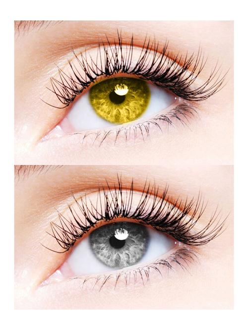 unisex 2 pair monthly colored contact lenses zero power (hazel-grey) - 18549177 - Very Small Image - 1
