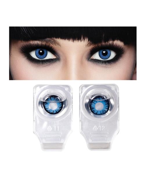 dark blue 1 pair with 1 case colored contact lens - 18549420 - Very Small Image - 1