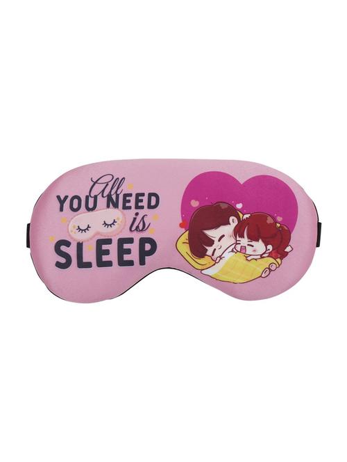 all you need is sleep printed eye mask | relaxing eye mask - 18551101 - Very Small Image - 1