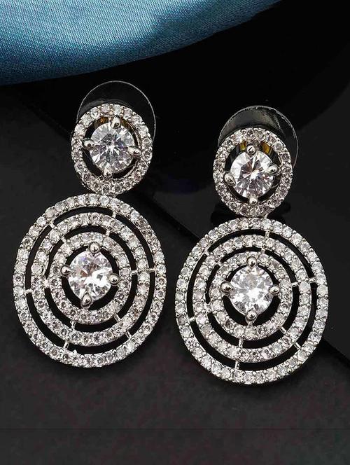 double round crystal drop earring - 18551186 - Very Small Image - 1