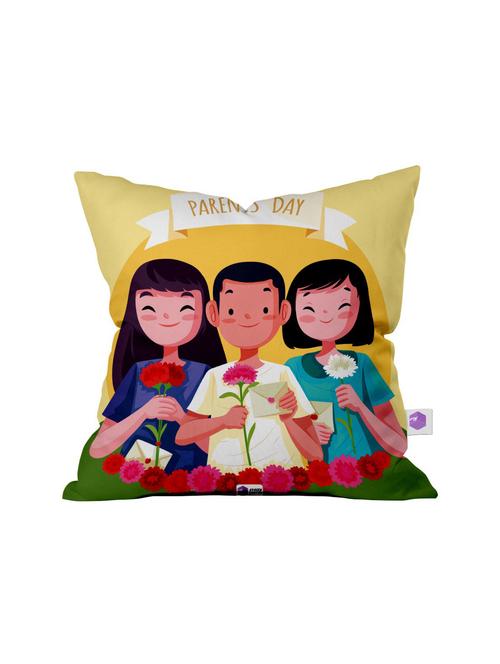 crazy corner yellow printed cushion ( 12 x 12 inches ) - 18551458 - Very Small Image - 1