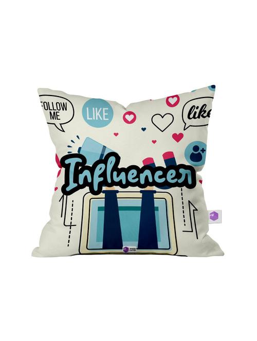 crazy corner white printed cushion ( 12 x 12 inches ) - 18551540 - Very Small Image - 1