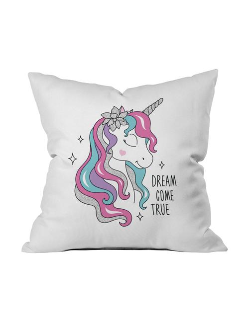 crazy corner white printed cushion 12 x 12 inches - 18552132 - Very Small Image - 1