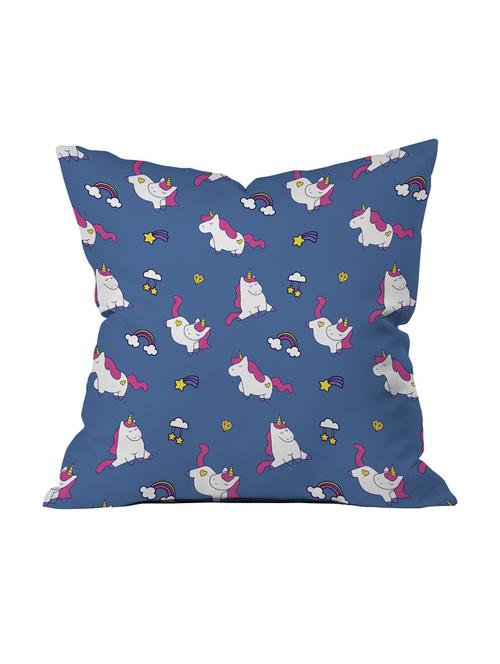 crazy corner blue printed cushion 12 x 12 inches - 18552136 - Very Small Image - 1