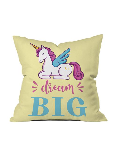 crazy corner yellow printed cushion 12 x 12 inches - 18552145 - Very Small Image - 1